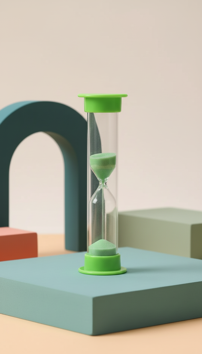 Conjunto Ampulhetas Coloridas 6 Tempos - Gestão Tempo Infantil