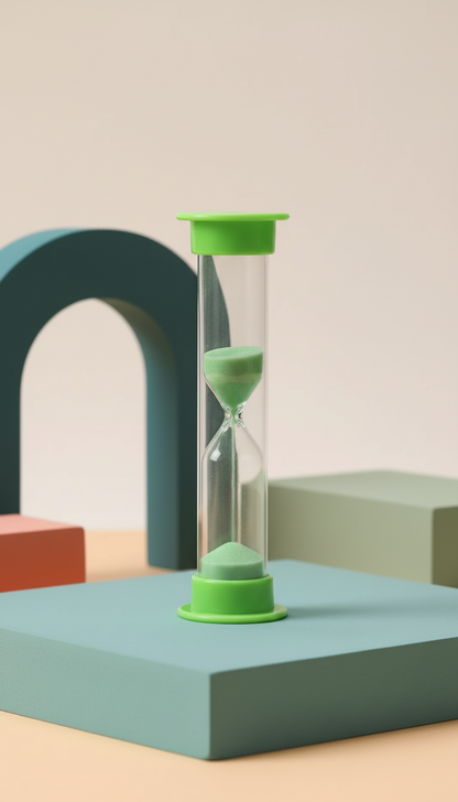 Conjunto Ampulhetas Coloridas 6 Tempos - Gestão Tempo Infantil