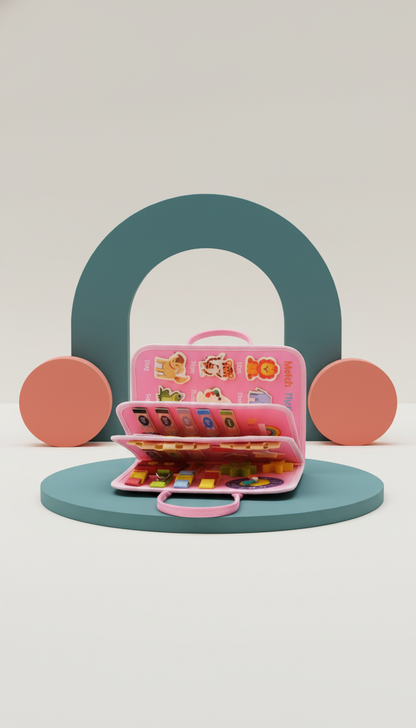 Busy Book Montessori Educativo Bilíngue para Desenvolvimento Infantil