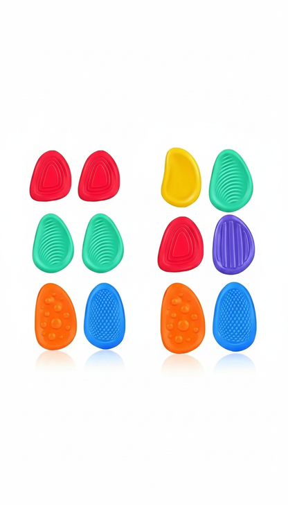 Pedras Sensoriais Fidget - Kit 6 Unidades Texturizadas