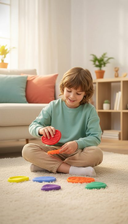 Pedras Sensoriais Fidget - Kit 6 Unidades Texturizadas