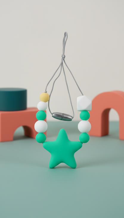 Colar Sensorial Mastigável Silicone - Suporte Oral Motor