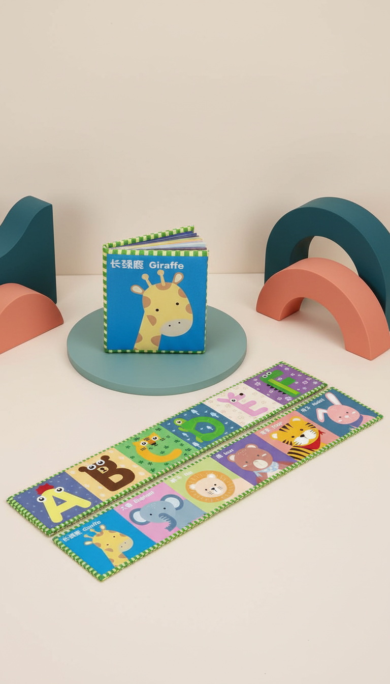 Livro Sensorial Preto e Branco para Bebê 0-12 Meses Montessori