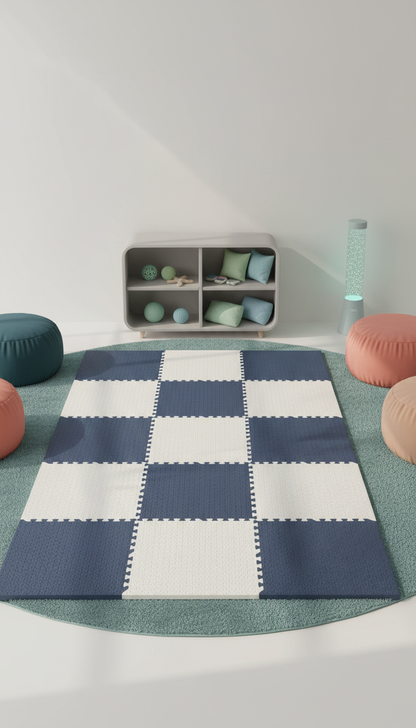 Tapete Puzzle EVA Bebê 30x30cm - Educativo Macio Antiderrapante