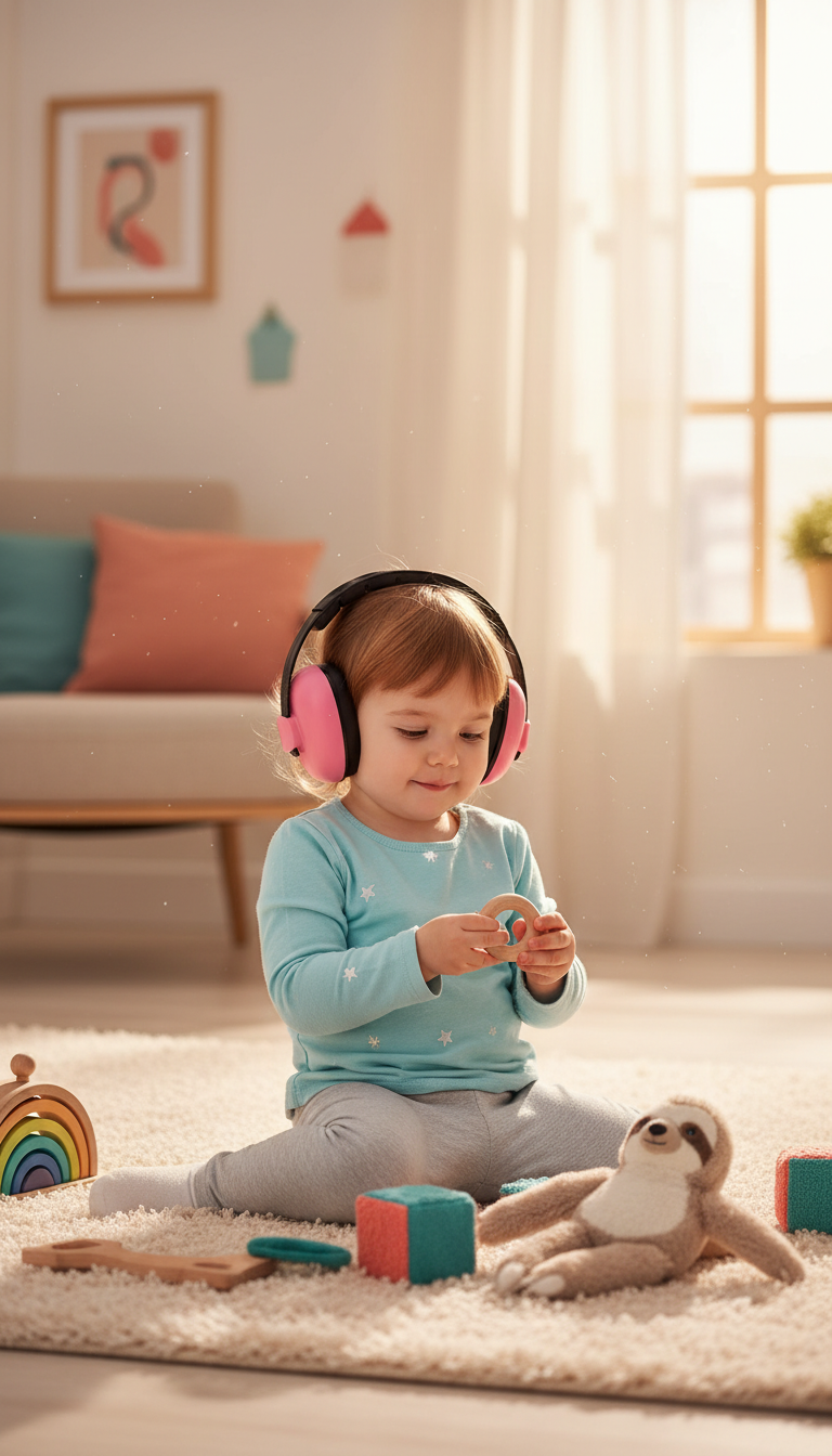 Abafador Ruído Bebê Faixa - Conforto Sensorial Descanso 23dB