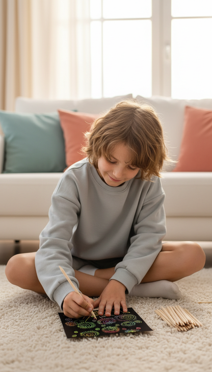 Canetas Arte Raspável 10un - Ferramenta Criativa Sensorial