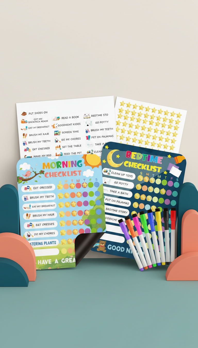 Quadro Rotina Visual Magnético Infantil - Organização Diária