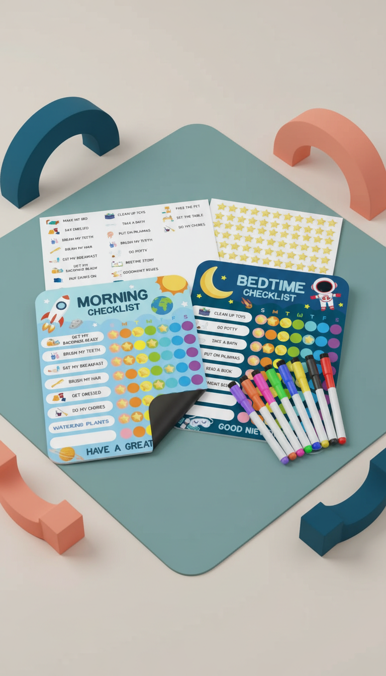 Quadro Rotina Visual Magnético Infantil - Organização Diária