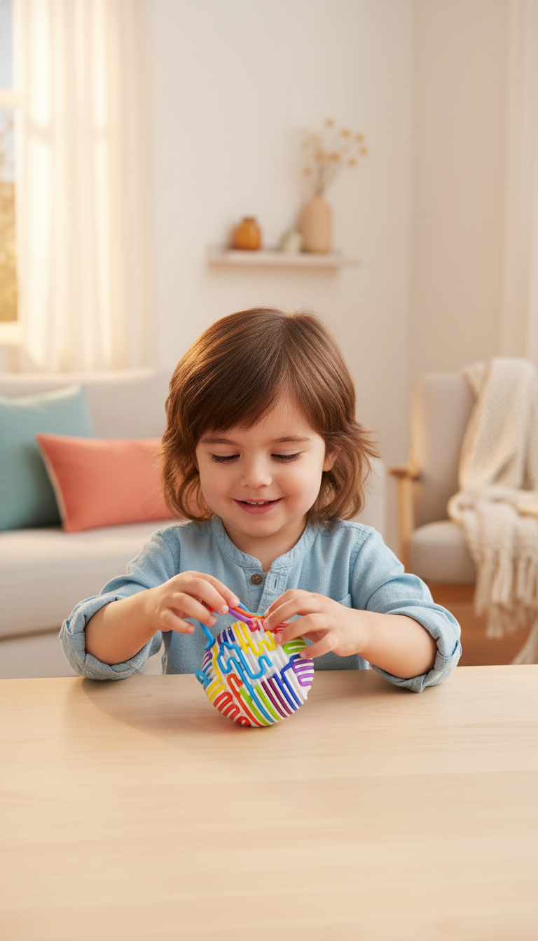 Bola Sensorial Montessori - Estímulo Motor e Concentração