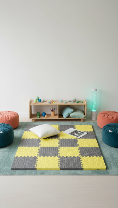 Tapete Puzzle EVA Bebê 30x30cm - Educativo Macio Antiderrapante