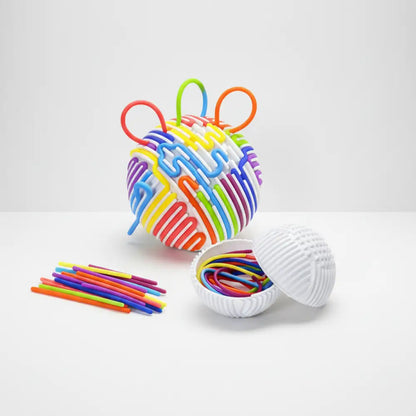 Bola Sensorial Montessori com Hastes de Silicone BPA Free - Silenciosa e Portátil