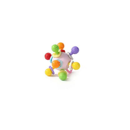 Bola 3 em 1 BPA Free - Mordedor Chocalho e Preensão para Bebês - Brinquedos de Desenvolvimento