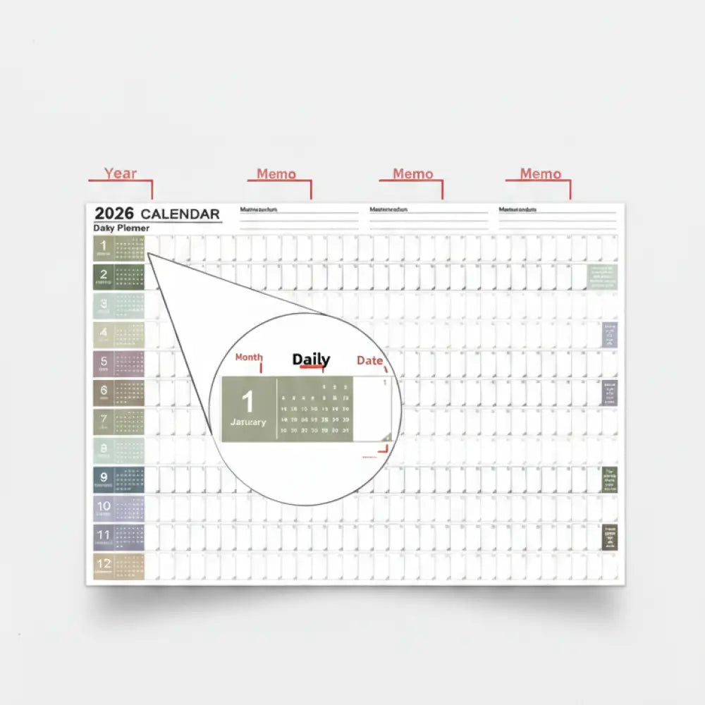 Calendario Planejador 2026 de Parede Incluo - imagem 20
