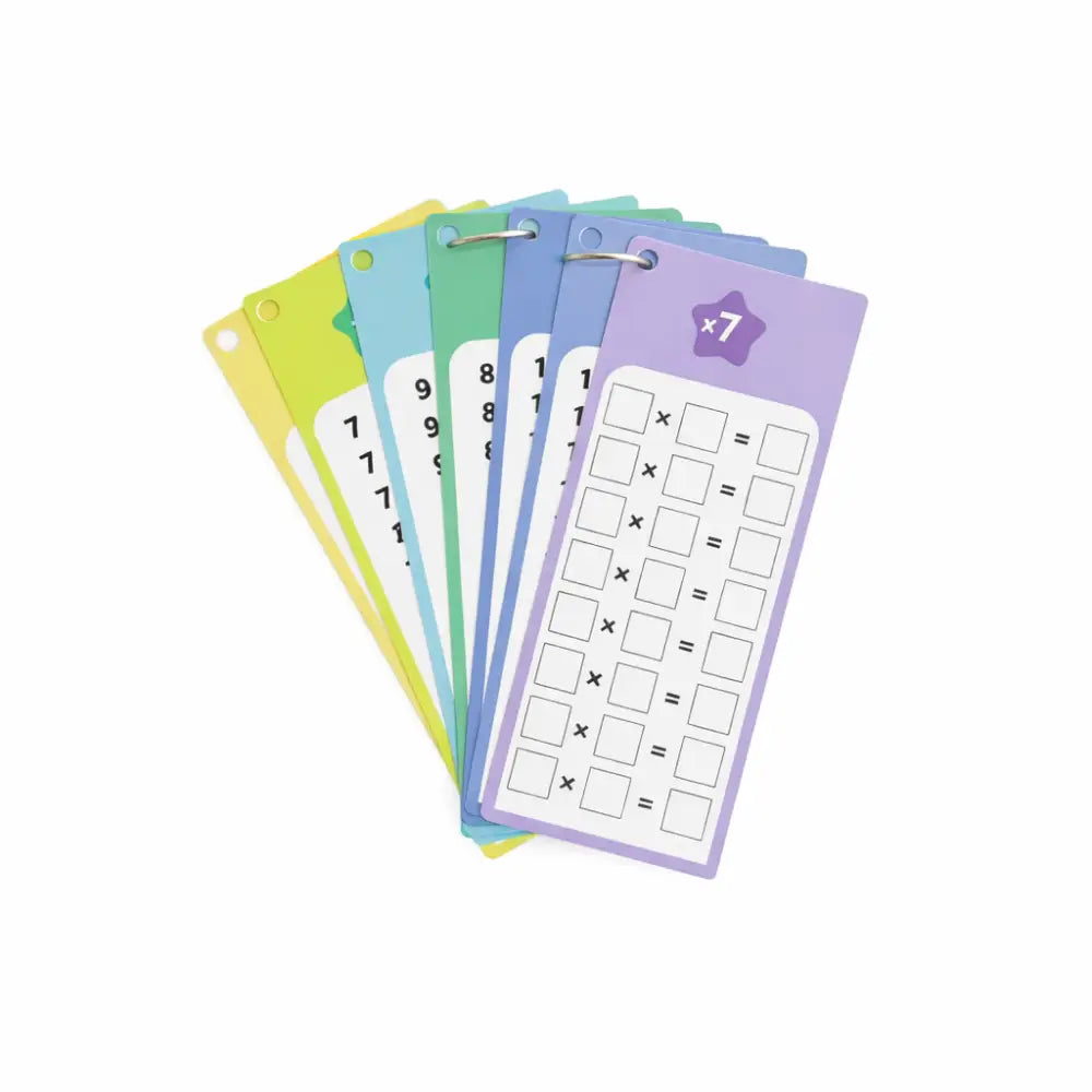 Cartões de Multiplicação Montessori Autocorretivos - Tabuada 0-12 Bilíngue 86g - Multiplication - Materiais Educativos