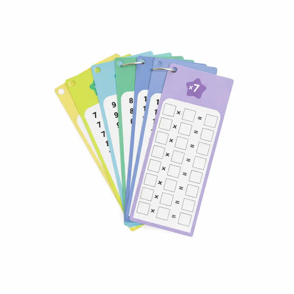 Cartões de Multiplicação Montessori Autocorretivos - Tabuada 0-12 Bilíngue 86g - Multiplication - Materiais Educativos