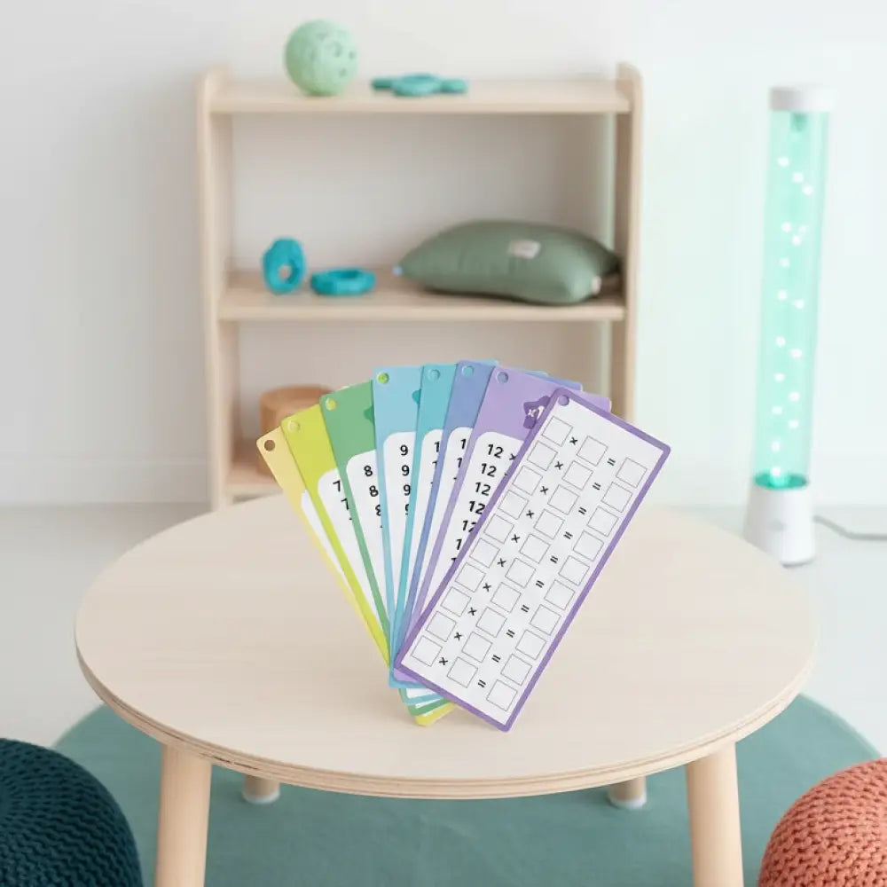 Cartões de Multiplicação Montessori Autocorretivos - Tabuada 0-12 Bilíngue 86g - Multiplication - Materiais Educativos