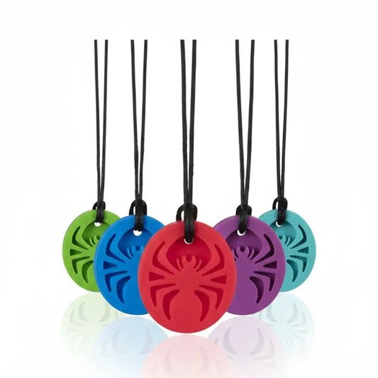 Colar Mordedor Sensorial Silicone Design Aranha - Estímulo Oral e Conforto Tátil
