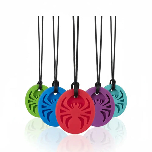 Colar Mordedor Sensorial Silicone Design Aranha - Estímulo Oral e Conforto Tátil