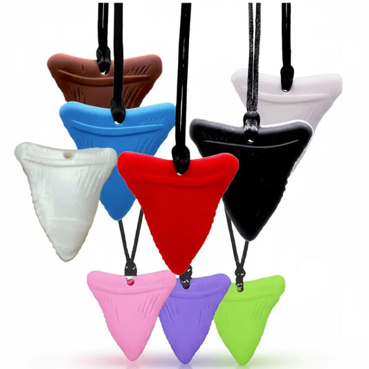 Colar Mordedor Sensorial Tubarao Silicone Incluo