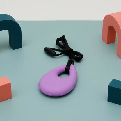 Colar de Silicone Pingente Lágrima BPA Free - Mordedor Discreto para Dentição