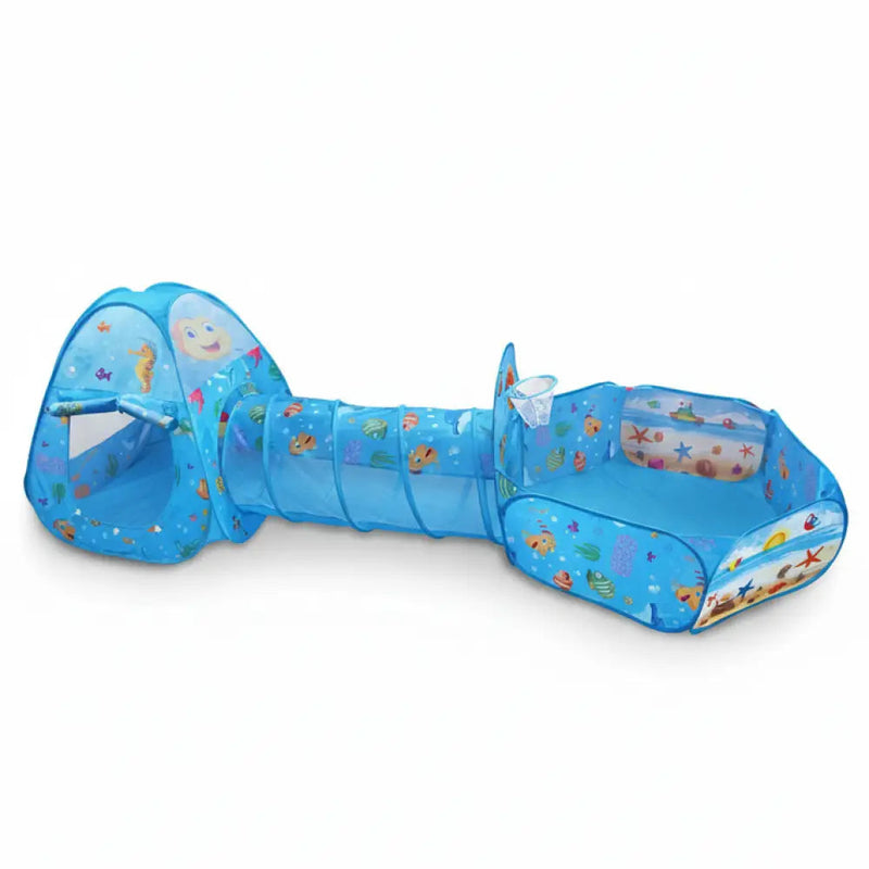 Conjunto 3em1 Tenda + Piscina de Bolinhas + Túnil - Estímulo Sensorial e Motor