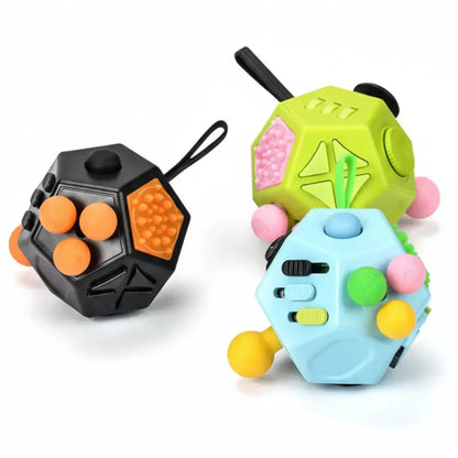 Cubo Fidget 12 Lados - Conforto Tátil