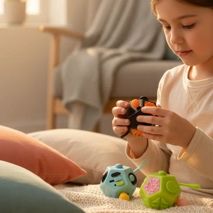 Cubo Fidget 12 Lados - Conforto Tátil