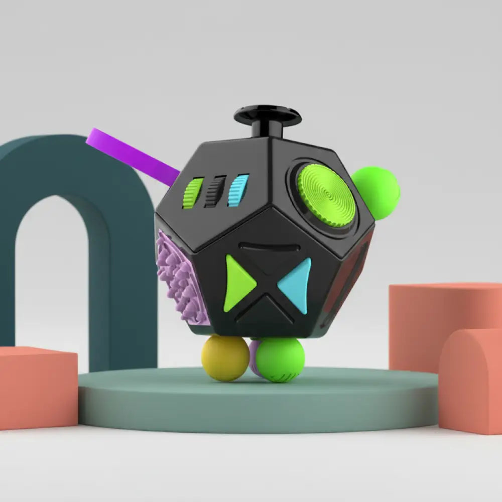Cubo Fidget 12 Lados - Conforto Tátil