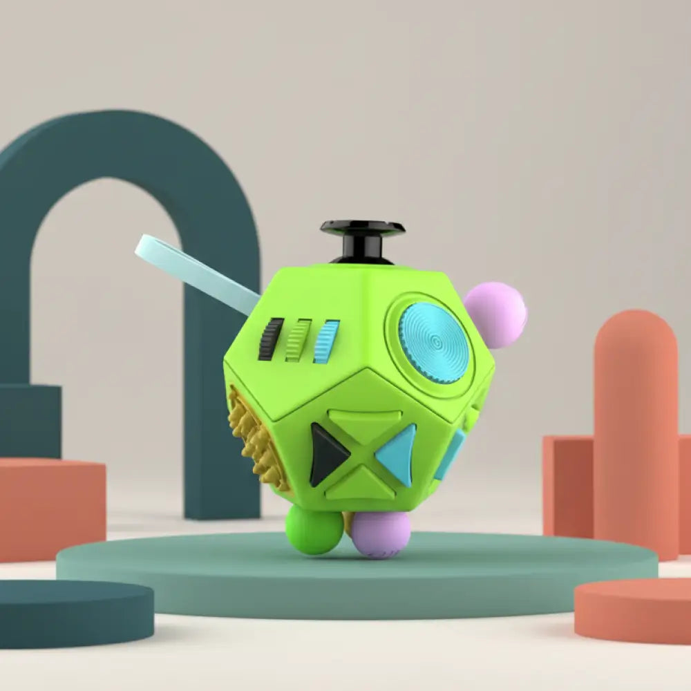 Cubo Fidget 12 Lados - Conforto Tátil