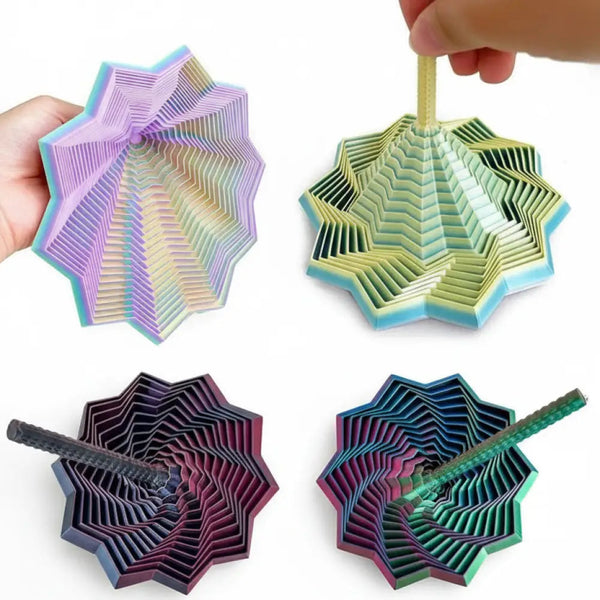 Fidget Hexágono Girando - Estímulo Visual e Tátil 8,7cm