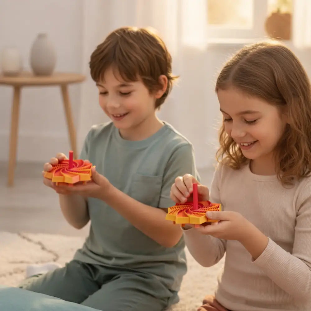 Fidget Hexágono Girando - Estímulo Visual e Tátil 8,7cm