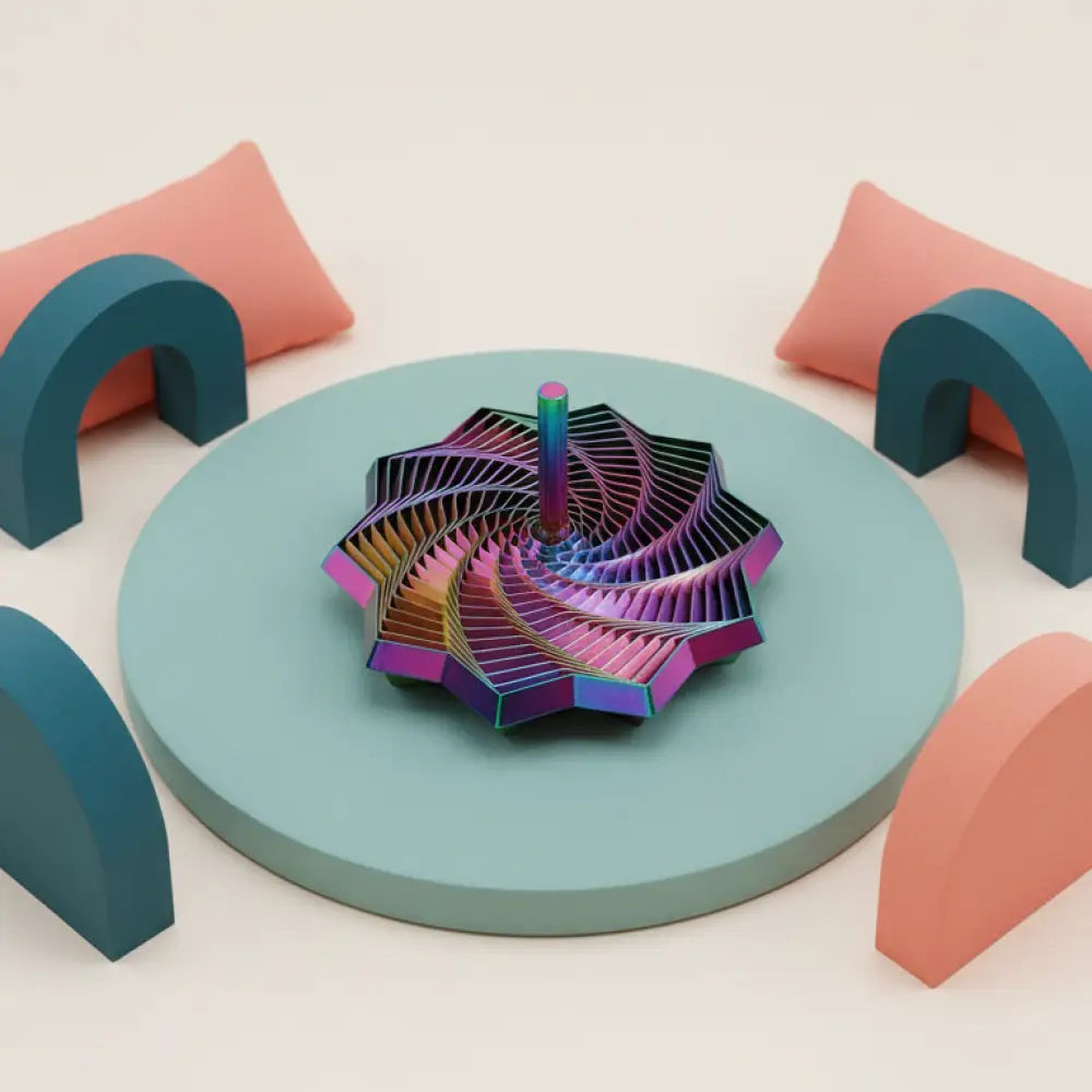 Fidget Hexágono Girando - Estímulo Visual e Tátil 8,7cm