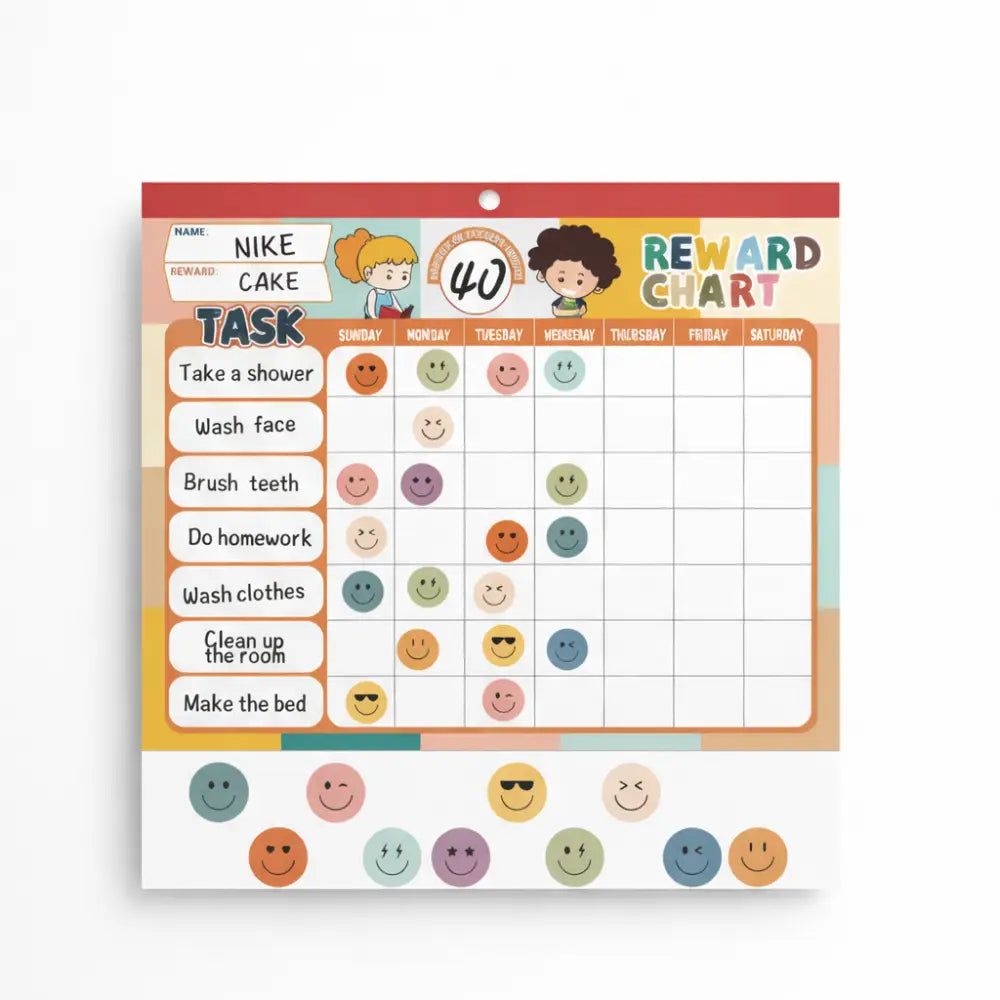 Grafico de Recompensa Infantil Bilingue Incluo