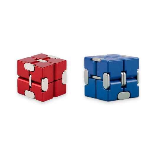 Cubo Infinito Sensorial — Kit 2 Unidades: duas unidades (vermelho e azul)