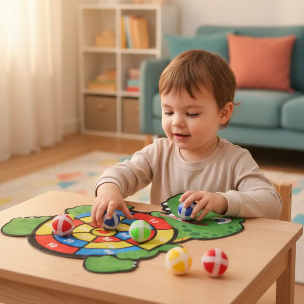 Jogo de Dardo com Bolas Adesivas - Coordenação Motora e Foco - Brinquedos e Jogos de Atividades