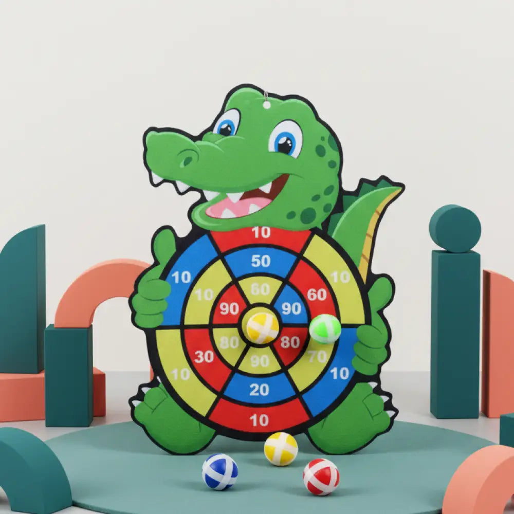 Jogo de Dardo com Bolas Adesivas - Coordenação Motora e Foco - Crocodile - Brinquedos e Jogos de Atividades