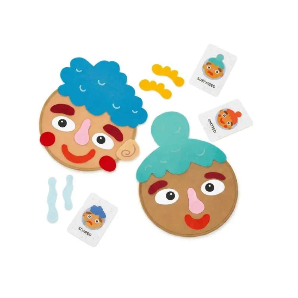 Jogo de Expressoes Faciais Montessori DIY Incluo