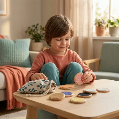Jogo Sensorial Tátil Montessori - Estímulo Cognitivo e Memória