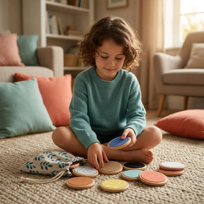 Jogo Sensorial Tátil Montessori - Estímulo Cognitivo e Memória