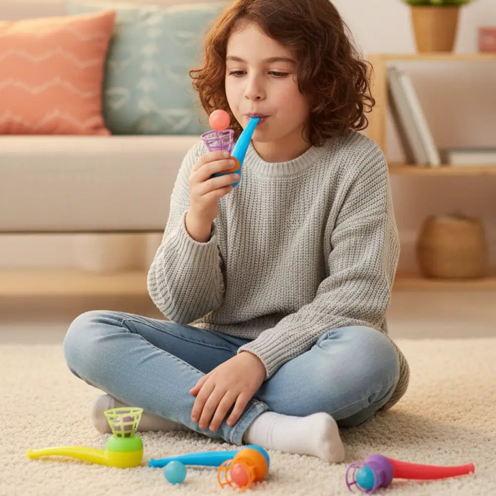 Kit Canudos e Bolas para Sopro - 10 Peças Atóxico — imagem 2