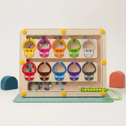Labirinto Magnético Infantil - Estímulo Sensorial e Pensamento Lógico 3+ Anos