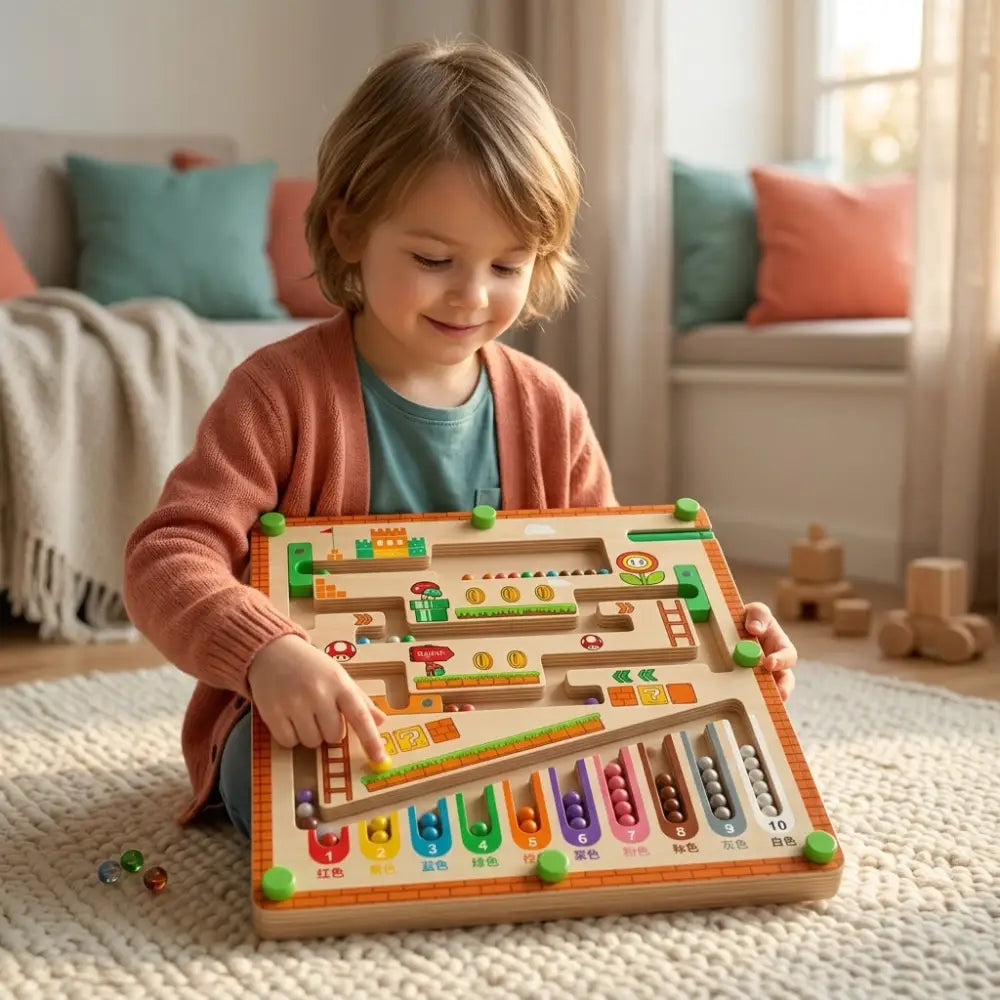 Labirinto Magnético Infantil - Estímulo Sensorial e Pensamento Lógico 3+ Anos