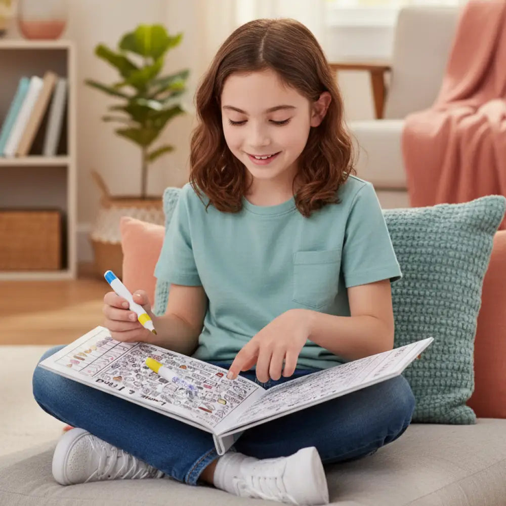 Livro de Atividades Procure e Pinte Bilíngue - 100+ Exercícios de Busca Visual - Encontre e Descubra - Materiais