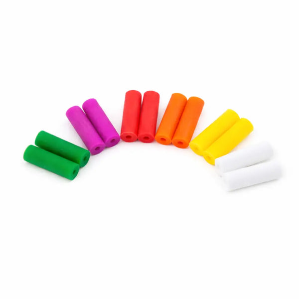 Mordedor Sensorial Oral de Silicone BPA Free - Kit 10 Unidades em 5 Cores - 5 mix - Materiais Sensoriais