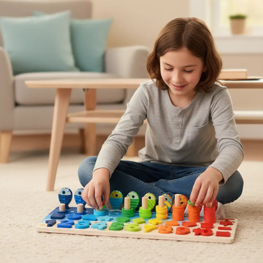 Quebra-Cabeca Montessori 7 em 1 Magnetico Incluo - imagem 3