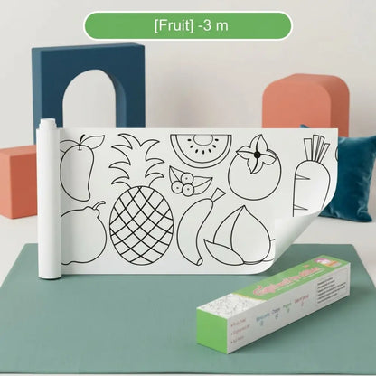 Rolo de Papel para Colorir 3 Metros Autoadesivo Incluo - imagem 6