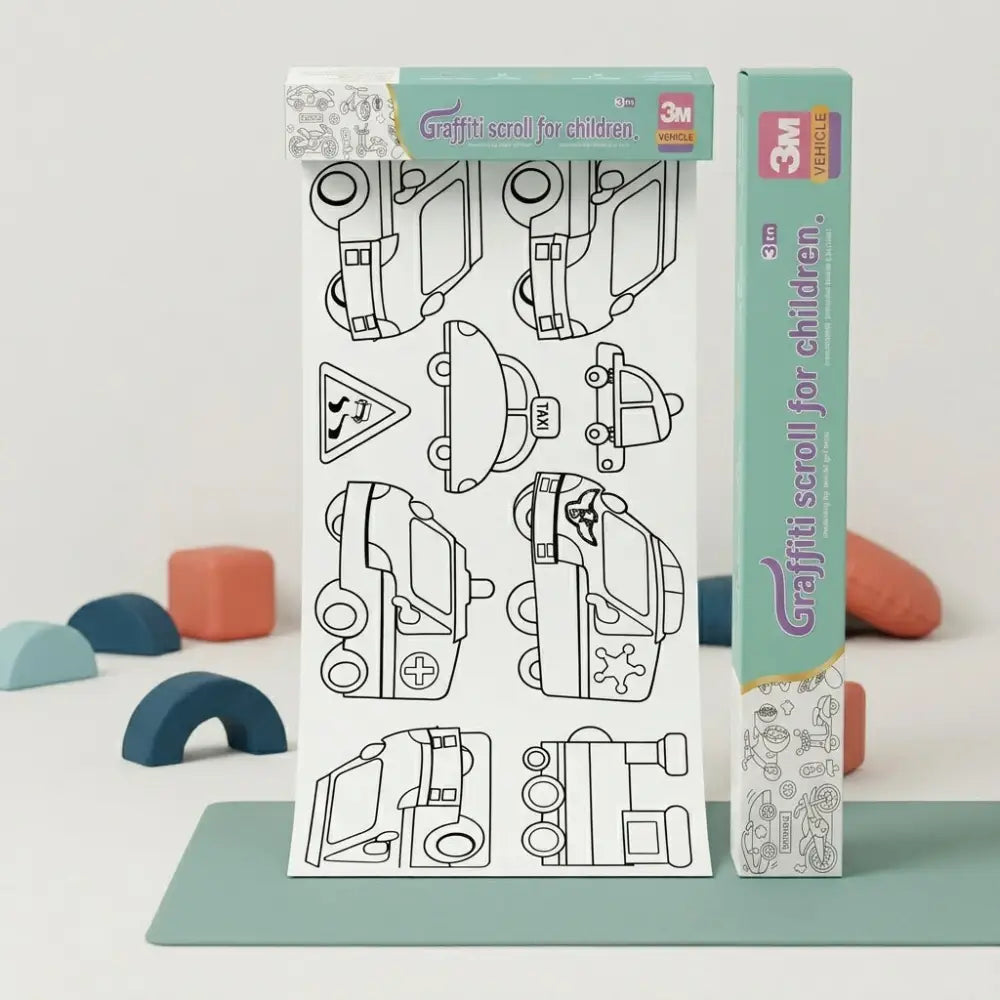 Rolo de Papel para Colorir 3 Metros Autoadesivo Incluo - imagem 8