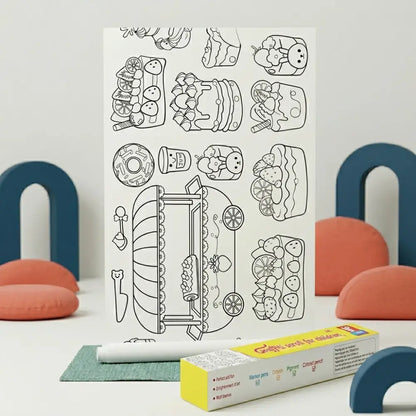 Rolo de Papel para Colorir 3 Metros Autoadesivo Incluo - imagem 12