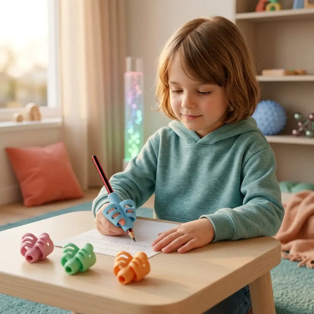 Suporte de Caneta de Silicone Infantil Ergonomico Incluo - imagem 3