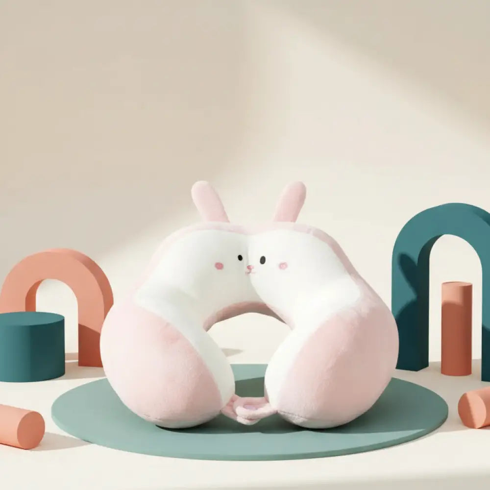 Travesseiro Cervical em U de Veludo Cristal - rabbit - Incluo